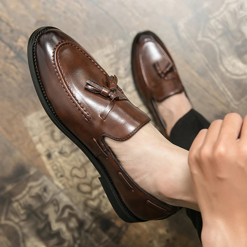 CHIROM SUPPLY Men's Brogues High Quality Leather Dress Shoes