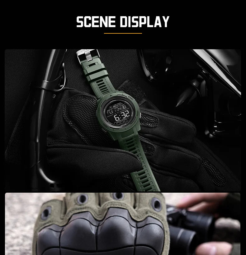 SMAEL Men's Digital LED Alarm Watch Waterproof