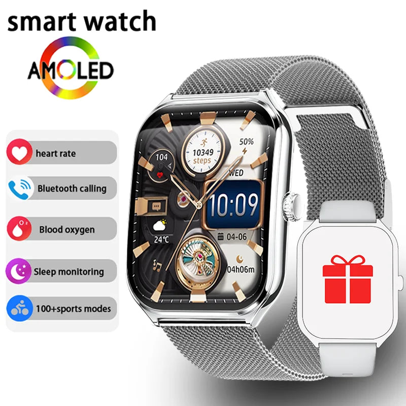 Ultra Thin 1.96" AMOLED 360 HD Men's Smartwatch