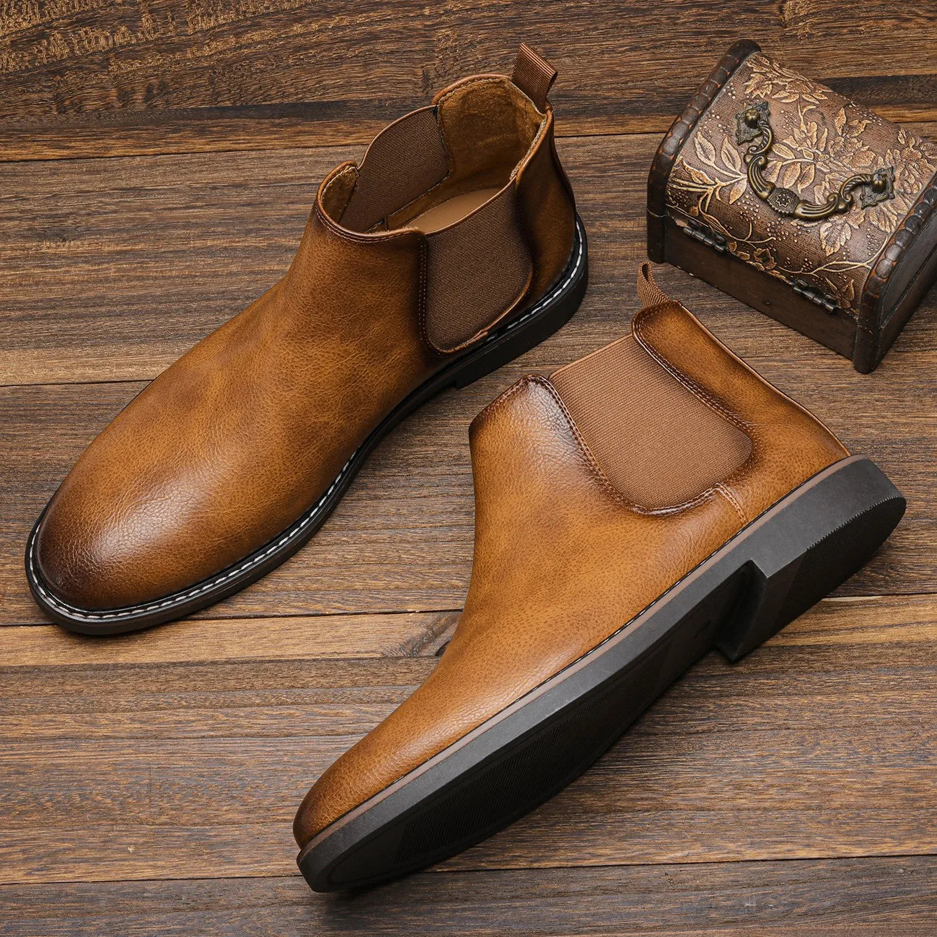CHIROM SUPPLY Men's Retro Comfortable Dress Boots