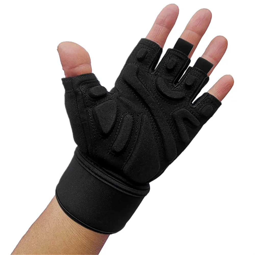 DiBear Men's Half Finger Bodybuilding/Weightlifting Dumbbell+Kettlebell Training Gloves