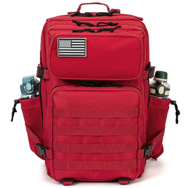CHIROM SUPPLY Men's 50L Tactical Survival Backpack with Rucksack Bottle Holder.