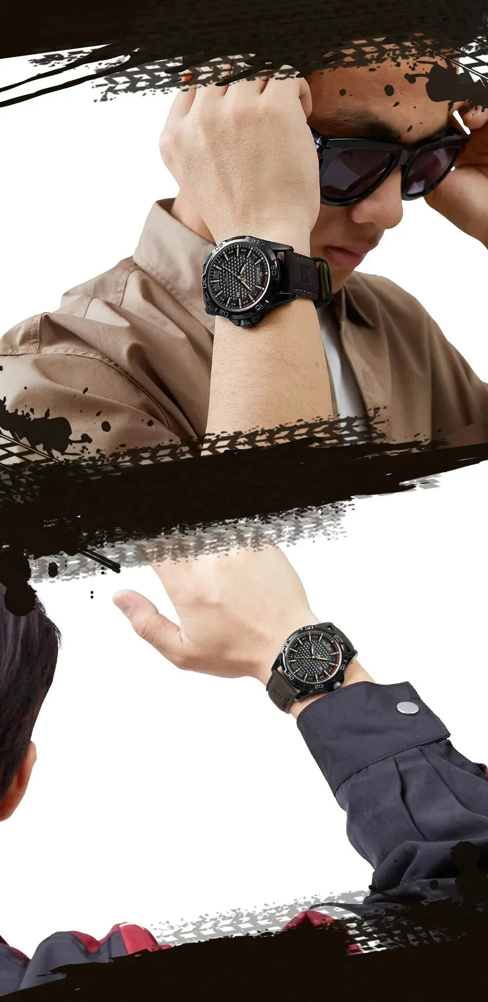 NAVIFORCE Men's Casual Military Quartz Sports Waterproof Wrist-Watch