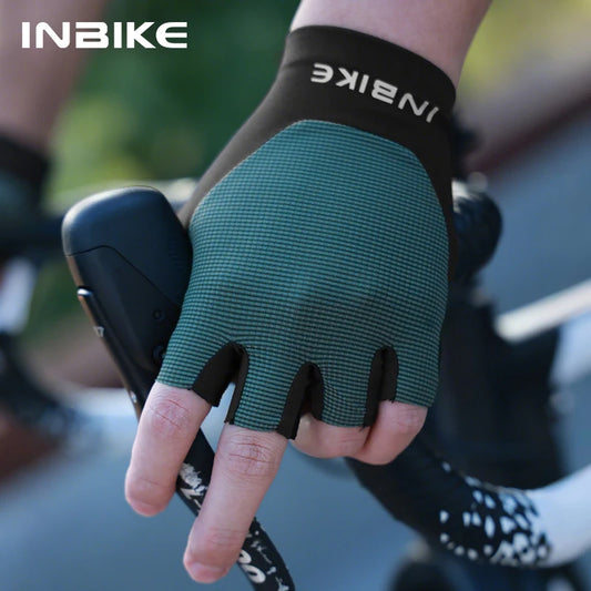 INBIKE Men's Padded Shock-Absorbing Summer Cycling Gloves