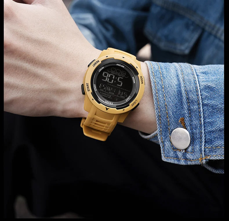 SMAEL Men's Digital LED Alarm Watch Waterproof