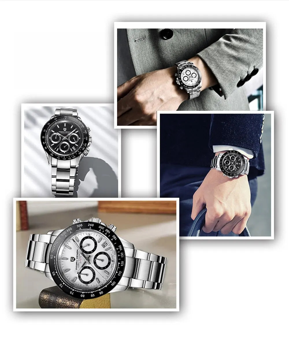 PAGANI DESIGN Men's Quartz Chronograph Luxury Business Watch.
