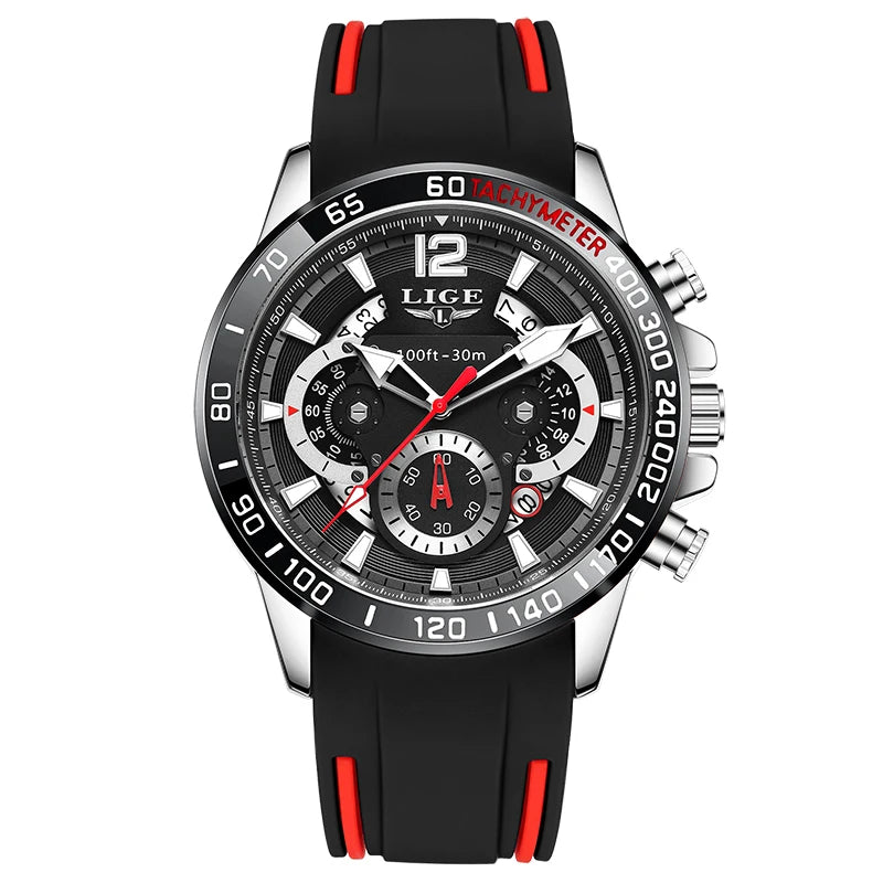 LIGE Luxury Fashion Quartz Men's Business Waterproof Luminous Sports Watch