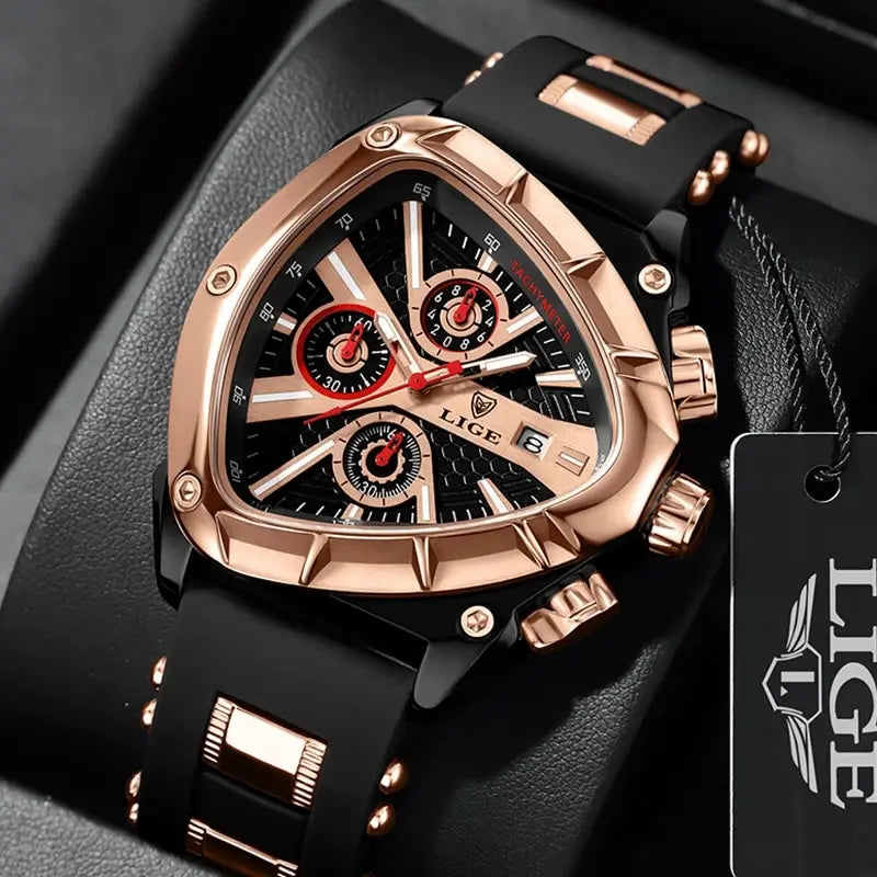 LIGE Original Luxury Men's Sport Quartz Waterproof Watch