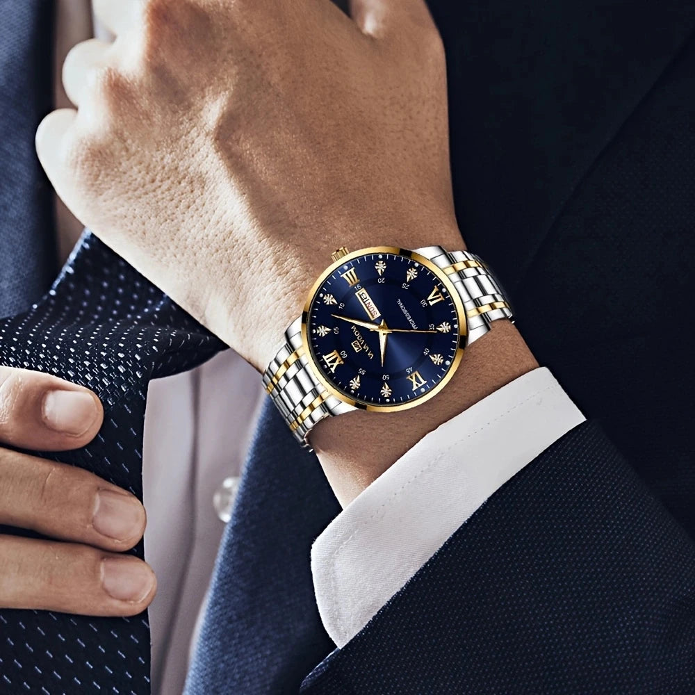 VA VA VOOM Men's Luxury Stainless Steel & Waterproof Wrist-Watch