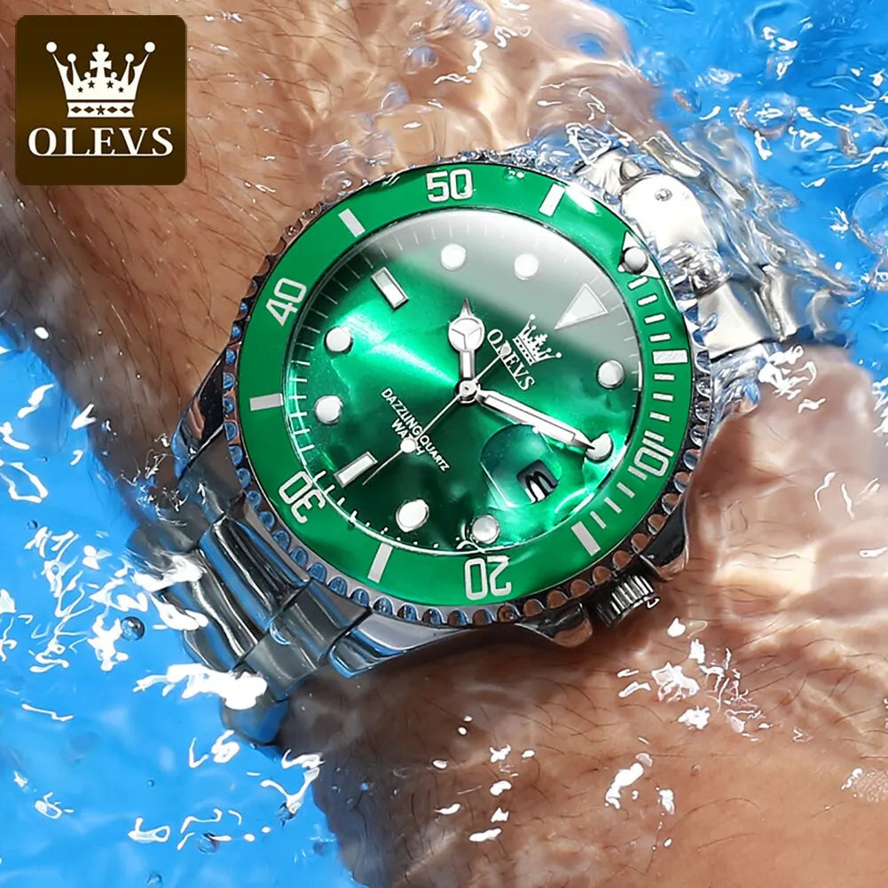 OLEVS Men's Luxury Quartz Waterproof Wristwatch