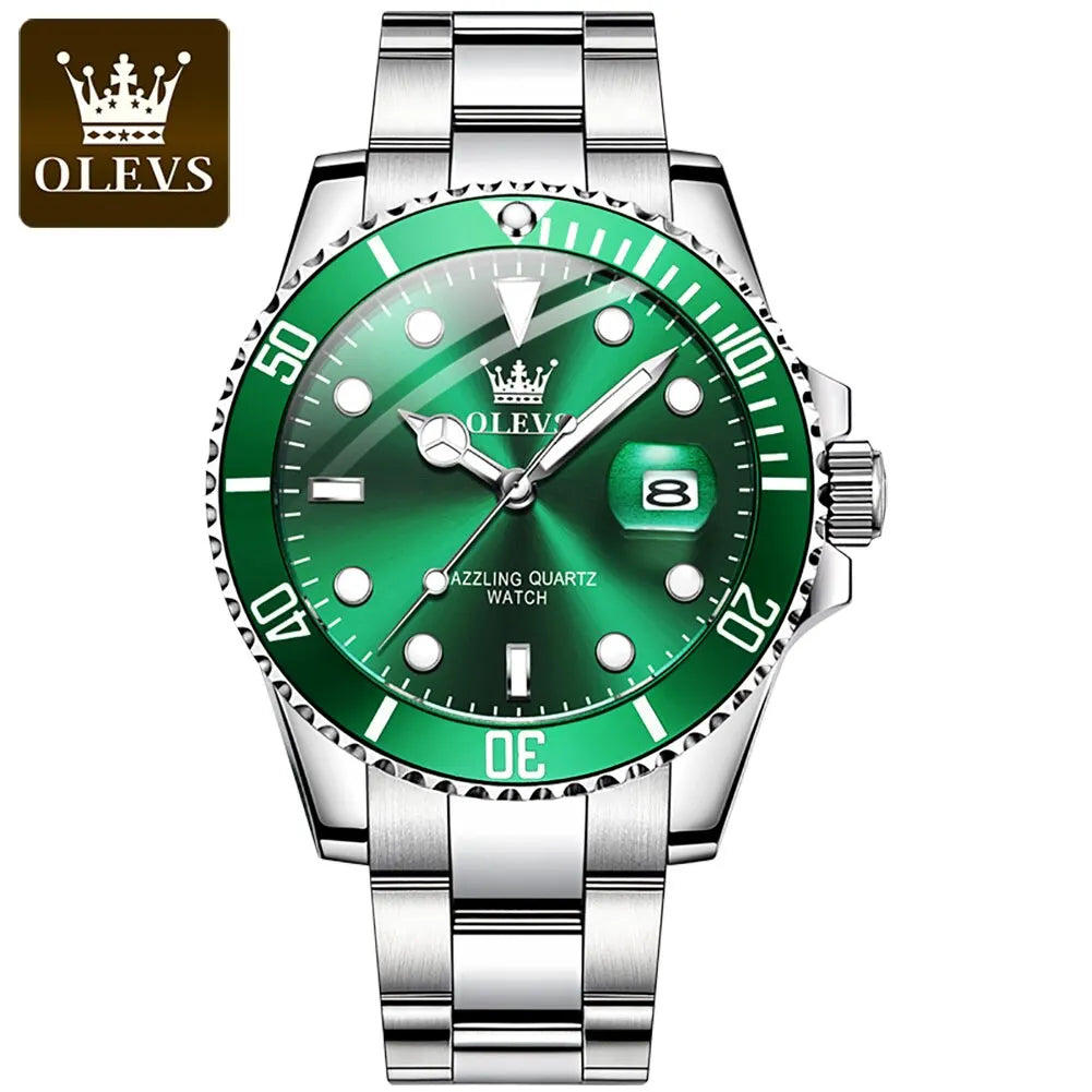 OLEVS Men's Luxury Quartz Waterproof Wristwatch