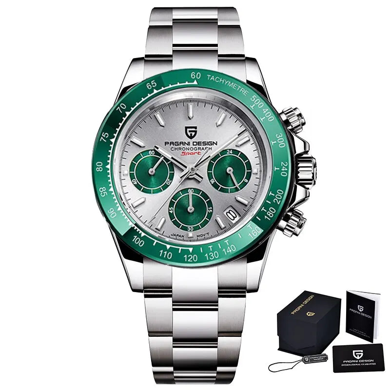 PAGANI DESIGN Men's Quartz Chronograph Luxury Business Watch.