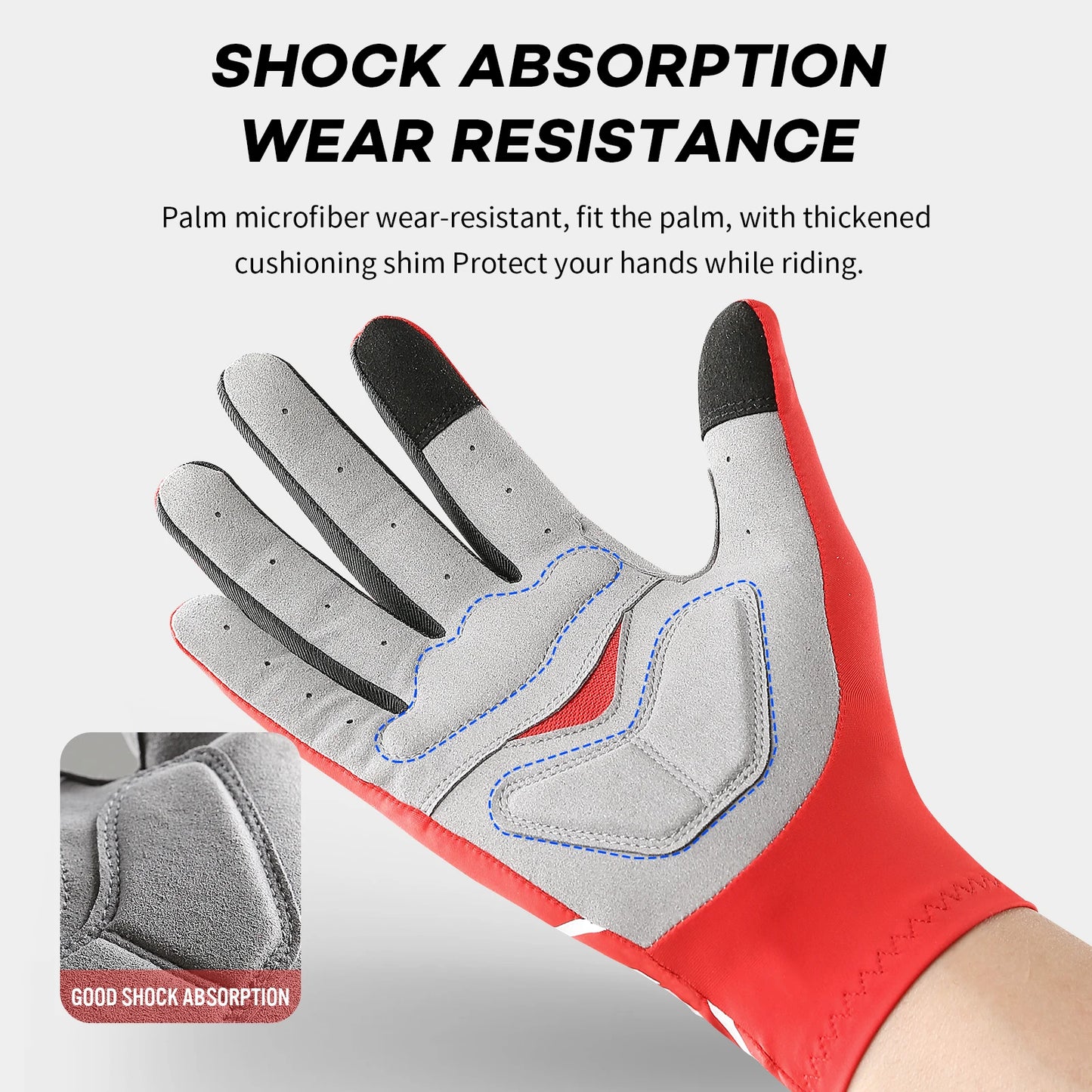 Vilico Men's Gel Touch Screen Sports+Cycling Gloves