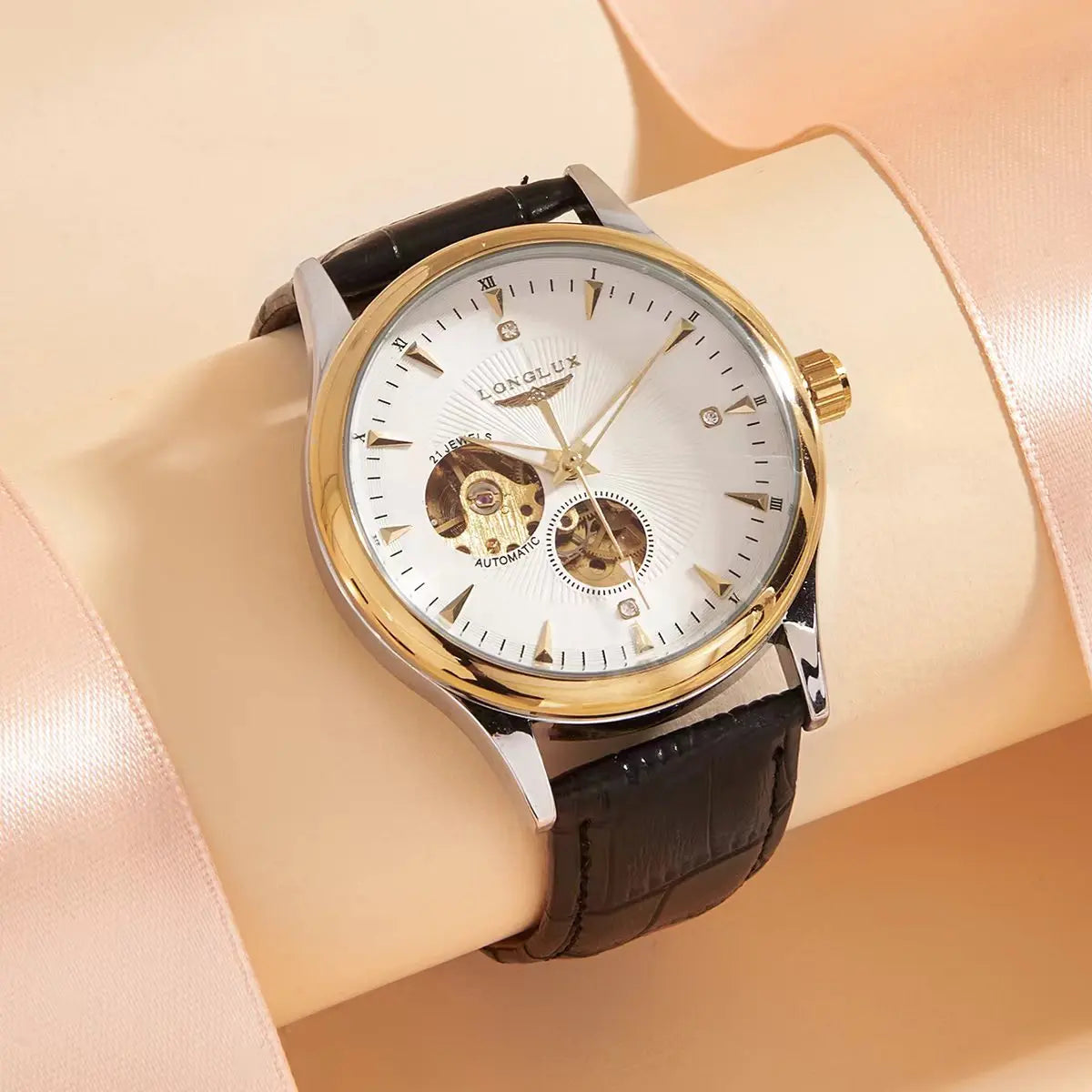 LONGLUX Elegant Men's Mechanical Wristwatch