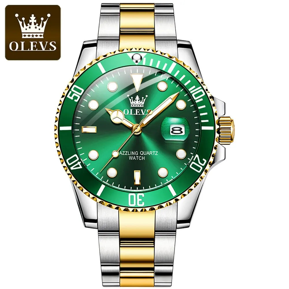 OLEVS Men's Luxury Quartz Waterproof Wristwatch