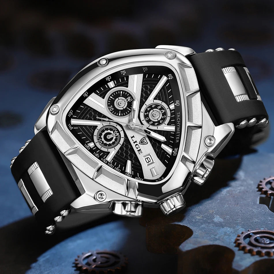 LIGE Original Luxury Men's Sport Quartz Waterproof Watch