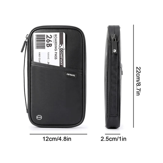 CHIROM SUPPLY Men's RFID Blocking Multi Functional Travel Document Passport and Wallet Case