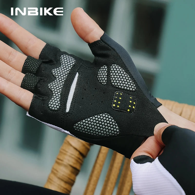 INBIKE Men's Padded Shock-Absorbing Summer Cycling Gloves