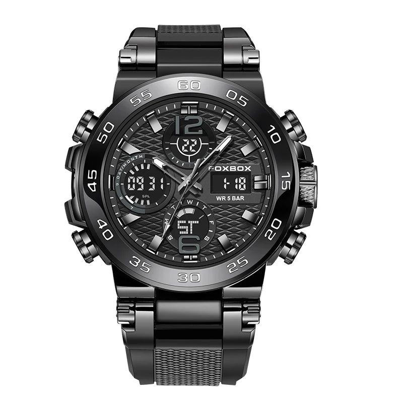 FOXBOX Men's Digital Military Sport Watch 50m Waterproof LED