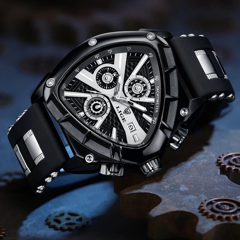 LIGE Original Luxury Men's Sport Quartz Waterproof Watch