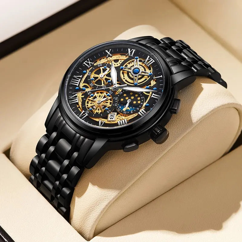 LIGE Men's Military Hollow Sports Watch Waterproof with Chronograph