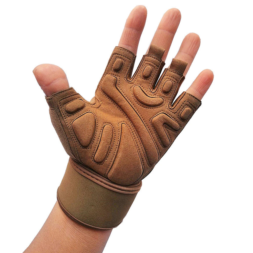 DiBear Men's Half Finger Bodybuilding/Weightlifting Dumbbell+Kettlebell Training Gloves