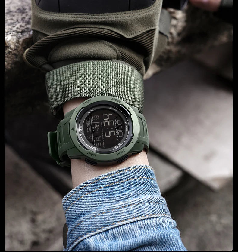 SMAEL Men's Digital LED Alarm Watch Waterproof