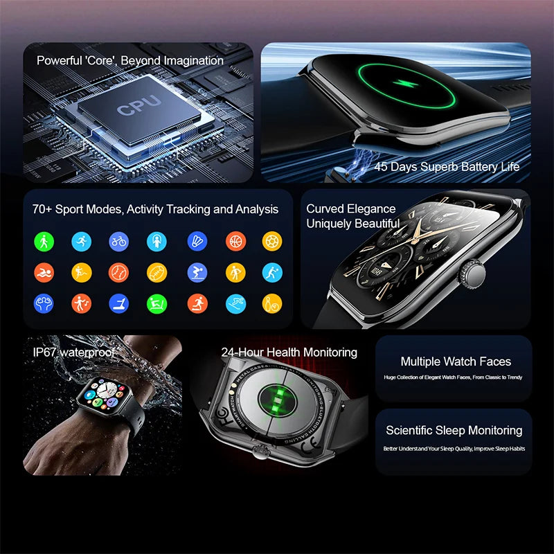 Ultra Thin 1.96" AMOLED 360 HD Men's Smartwatch