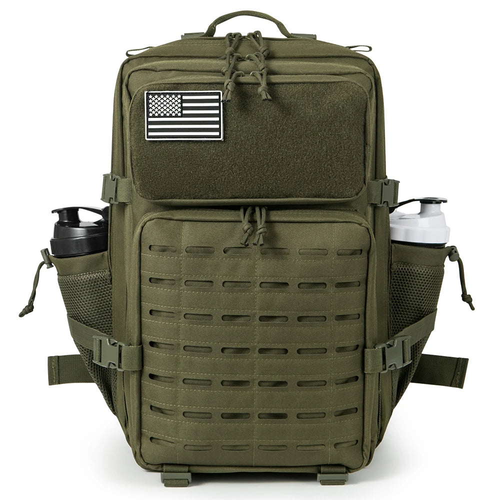 CHIROM SUPPLY Men's 50L Tactical Survival Backpack with Rucksack Bottle Holder.
