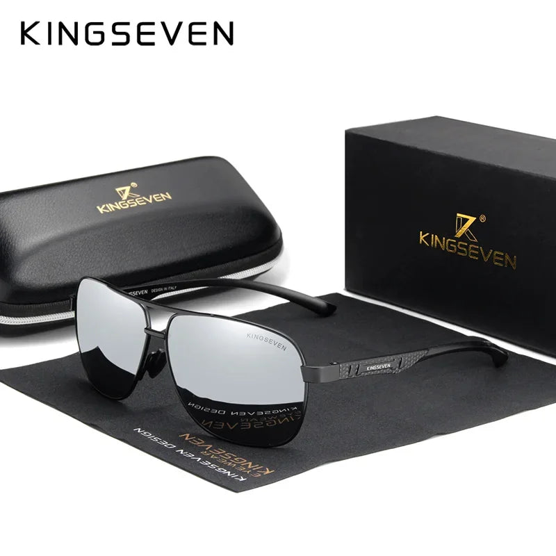 KINGSEVEN Polarized Aluminum Sunglasses Men UV400 HD Lens