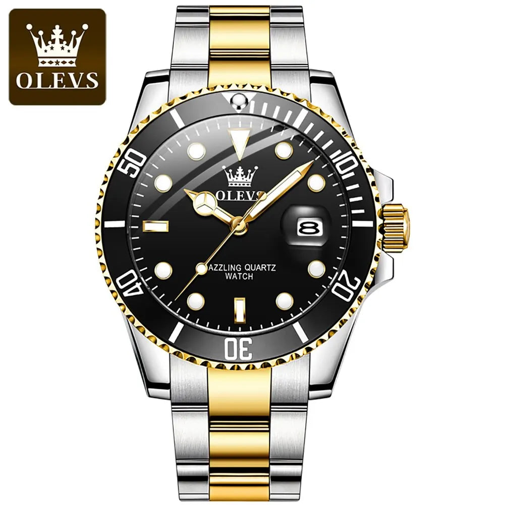 OLEVS Men's Luxury Quartz Waterproof Wristwatch