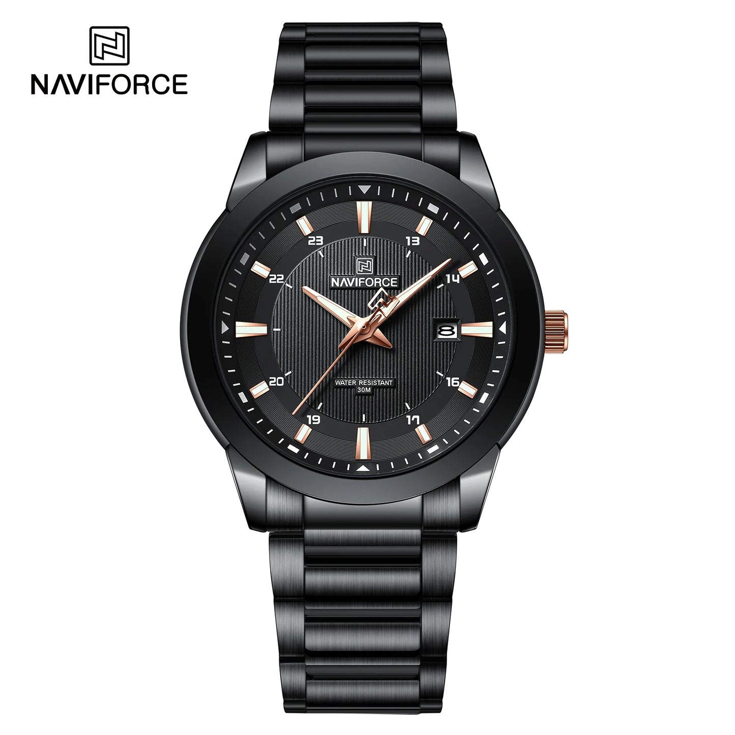 NAVIFORCE Men's Casual Luxury Stainless Steel Wristwatch