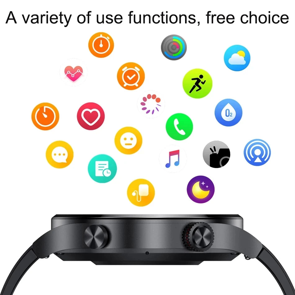 LIGE ECG+PPG Men's Waterproof Bluetooth Sport Smart Watch AMOLED NFC For Android & IOS