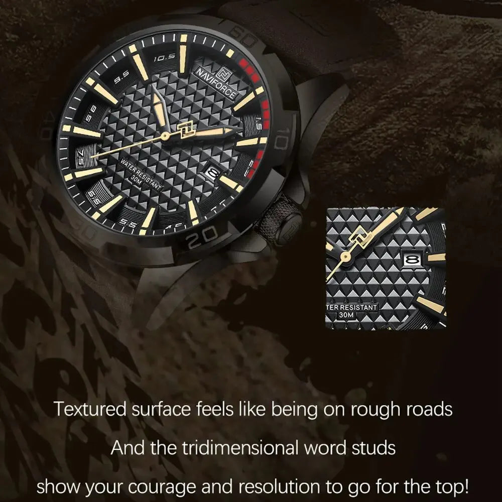 NAVIFORCE Men's Casual Military Quartz Sports Waterproof Wrist-Watch