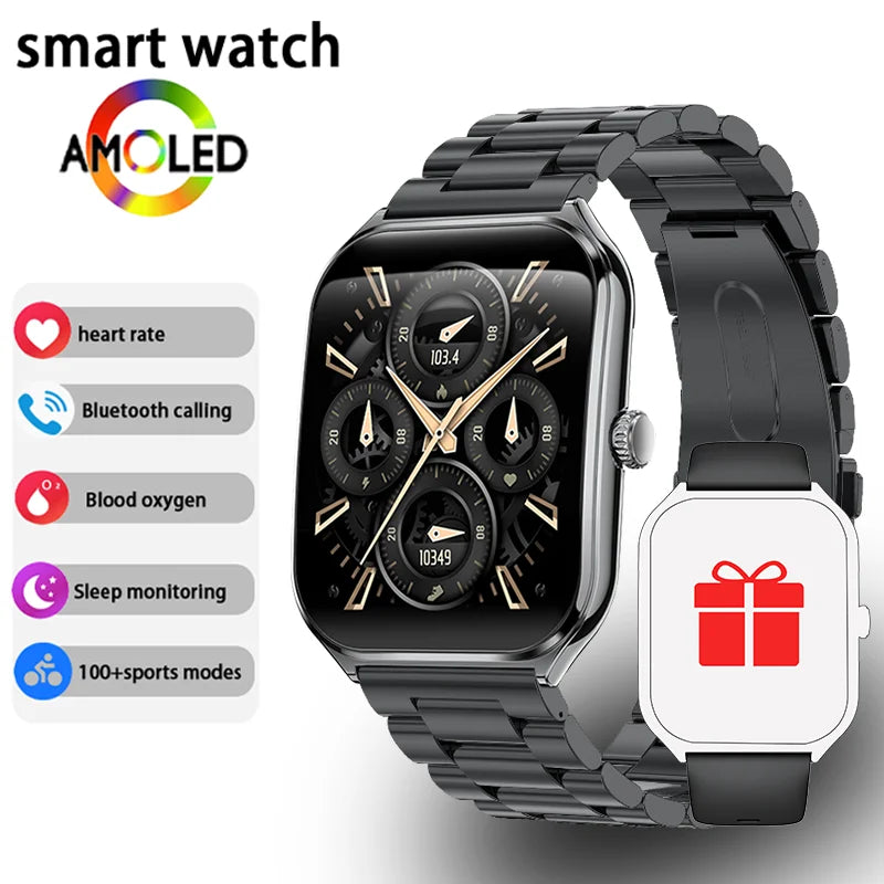 Ultra Thin 1.96" AMOLED 360 HD Men's Smartwatch