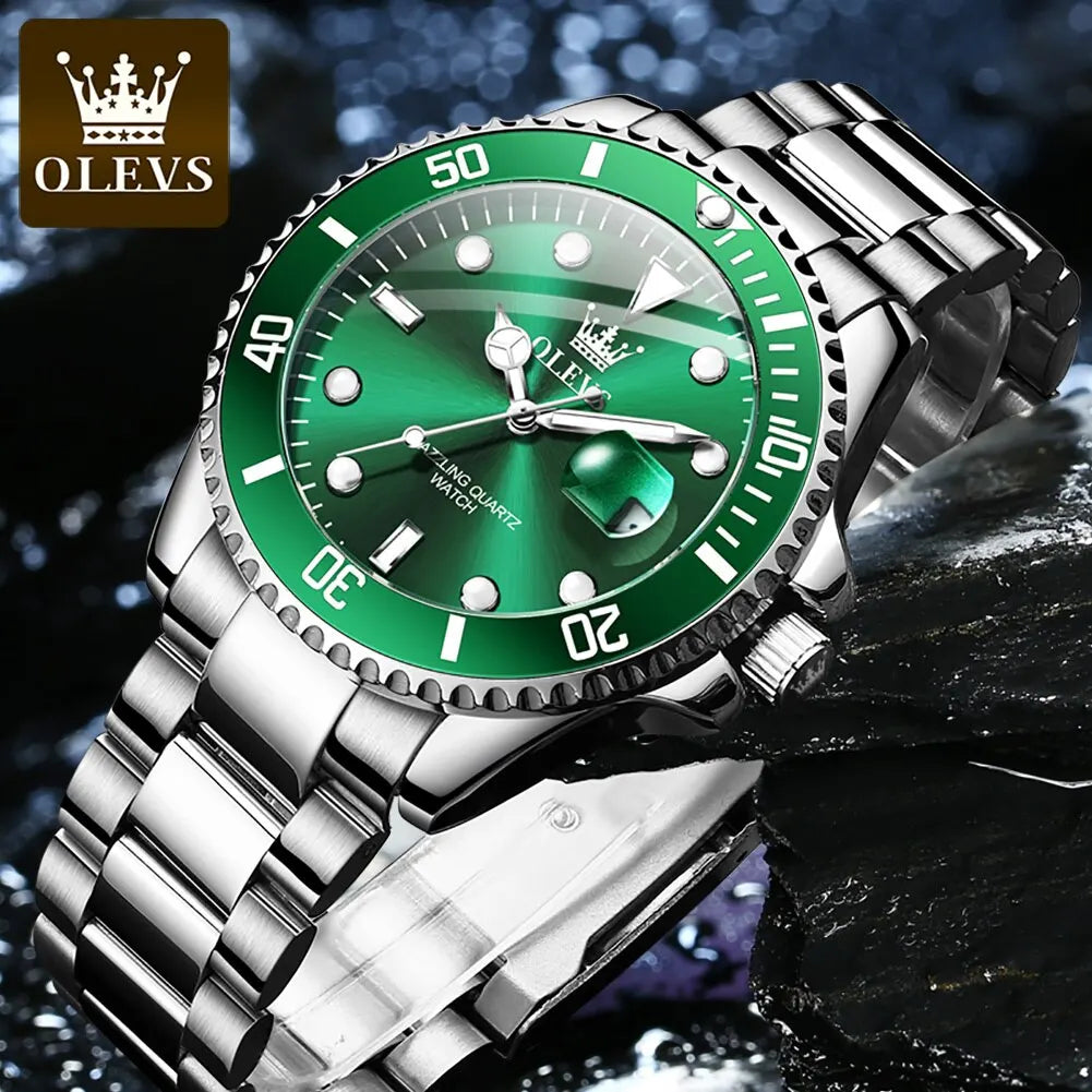 OLEVS Men's Luxury Quartz Waterproof Wristwatch