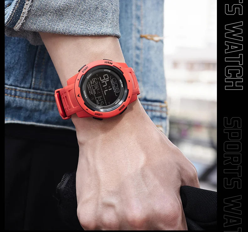 SMAEL Men's Digital LED Alarm Watch Waterproof