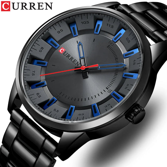 CURREN Men's Stainless Steel Wristwatch and Band
