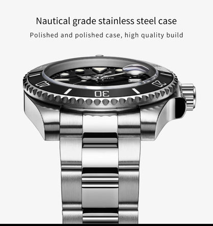 ADDIESDIVE Men's Stainless Steel Business Leisure Waterproof Watch
