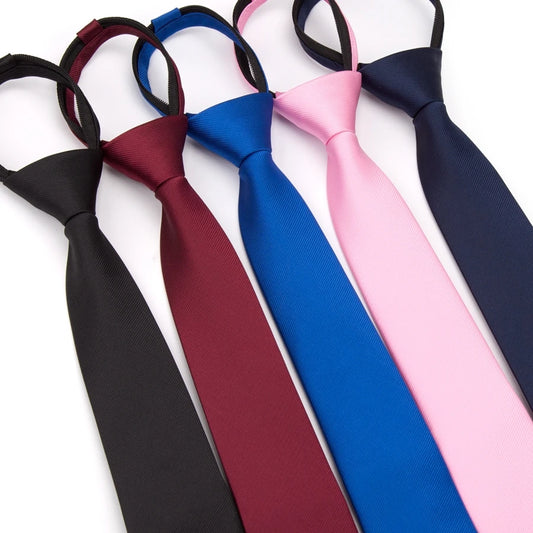 CHIROM SUPPLY Men's Zipper Solid Business Ties