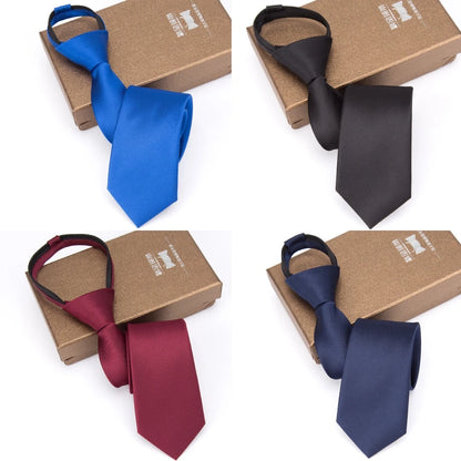 CHIROM SUPPLY Men's Zipper Solid Business Ties