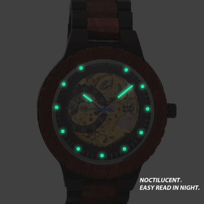 BOBO BIRD Men's Wooden Mechanical Luxury Wristwatch