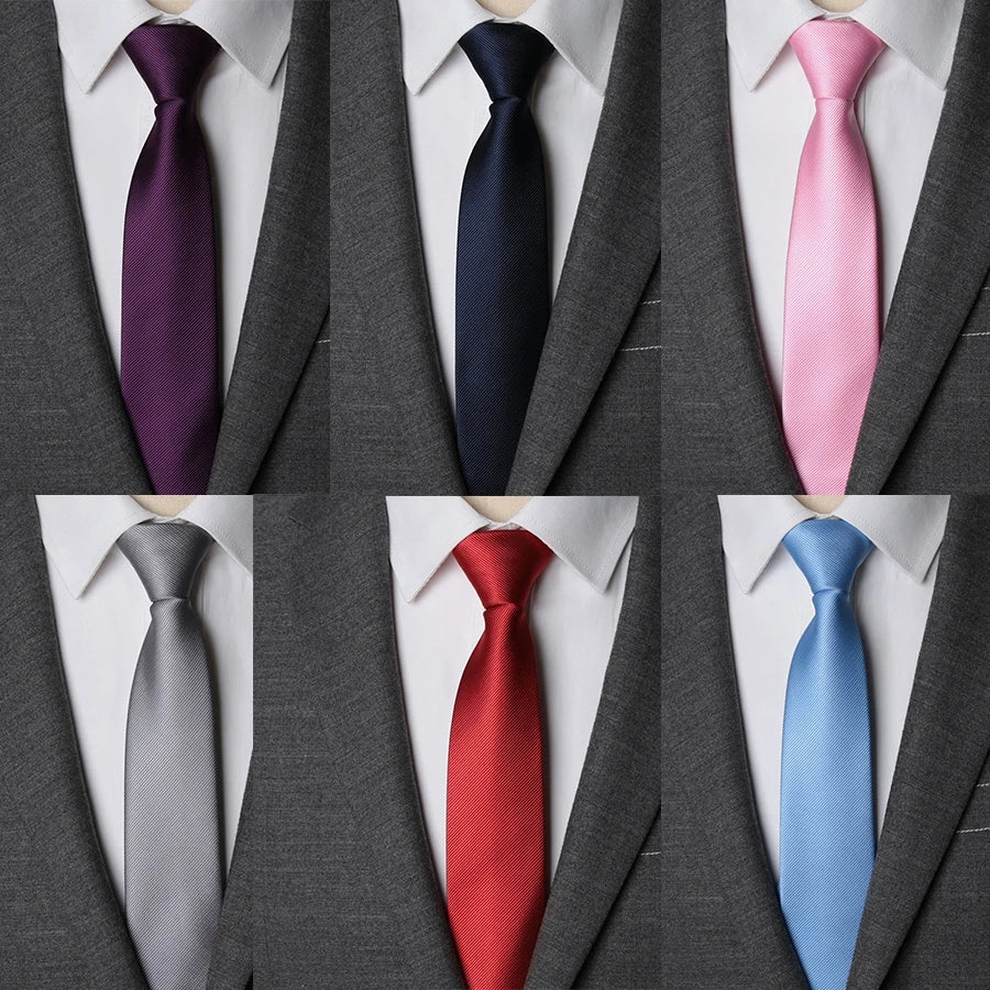 CHIROM SUPPLY Men's Zipper Solid Business Ties