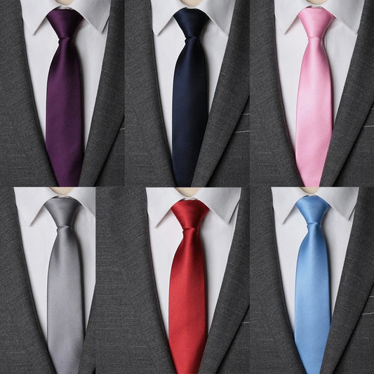 CHIROM SUPPLY Men's Zipper Solid Business Ties