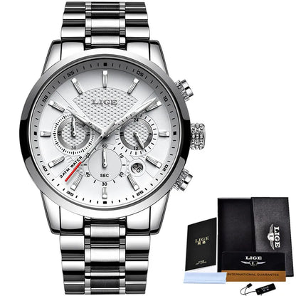 LIGE Men's Waterproof Business Dress Watch