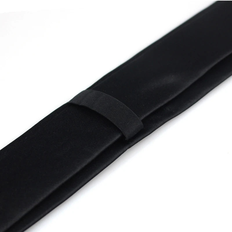 CHIROM SUPPLY Classic Solid Black Silk Ties for Men