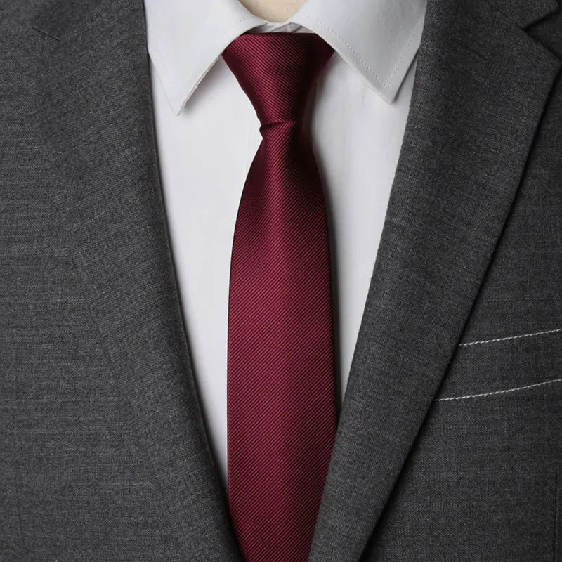 CHIROM SUPPLY Men's Zipper Solid Business Ties