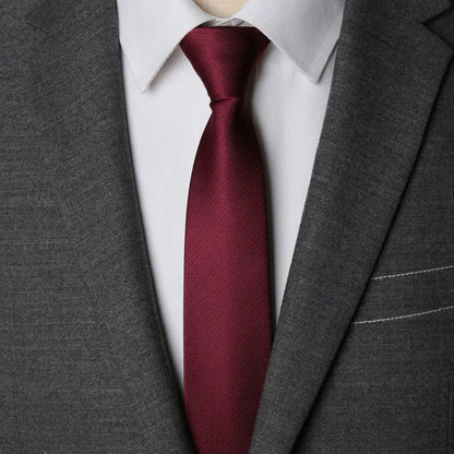 CHIROM SUPPLY Men's Zipper Solid Business Ties