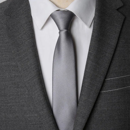 CHIROM SUPPLY Men's Zipper Solid Business Ties
