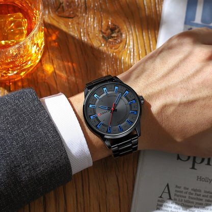CURREN Men's Stainless Steel Wristwatch and Band